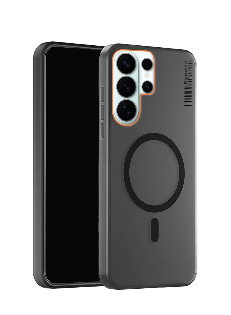 سيندي غطاء هاتف سامسونج جالاكسي S26 ألترا 5G 2026 من سلسلة سيندي، هجين نصف شفاف مع ماجسيف وشحن مغناطيسي، حواف مرتفعة للكاميرا، تصميم أنيق، باللون الأسود (MCMPMN) - Image 1